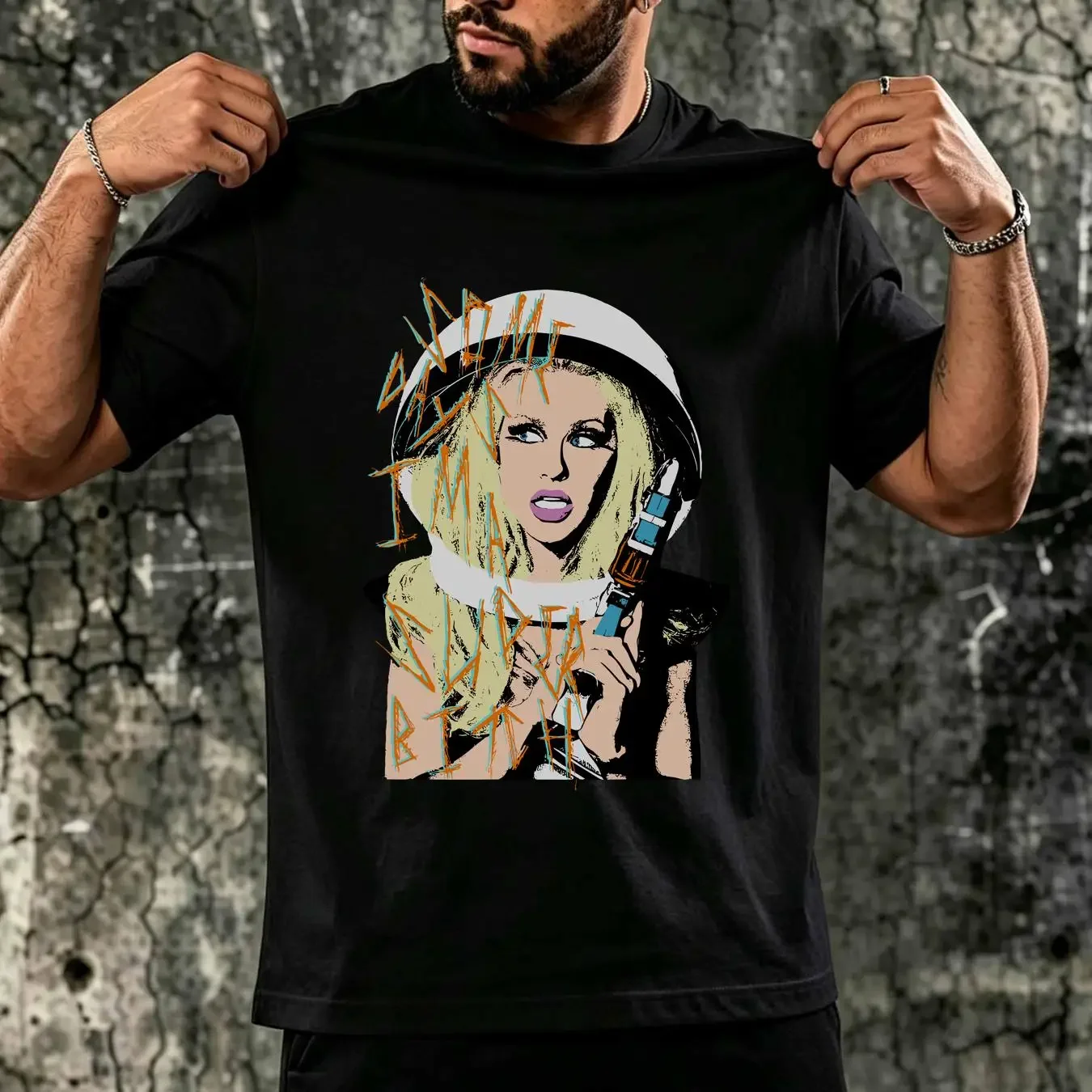washed T Shirt Christina Aguilera Keeps Getting Better vintage Washed designer clothes Soft graphic Comfortable Breathable