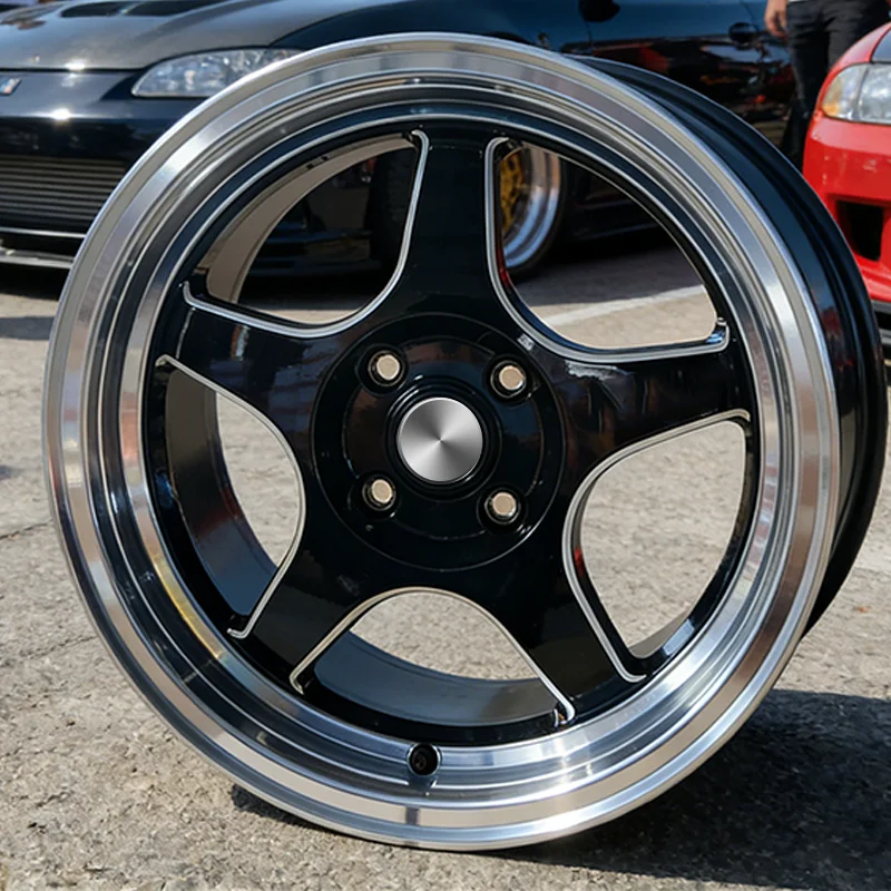

for New 5 Spoke Alloy Wheel Milled Machined High Quality Passenger Car Rim Universal Fitment 1 Year Warranty Hub Caps