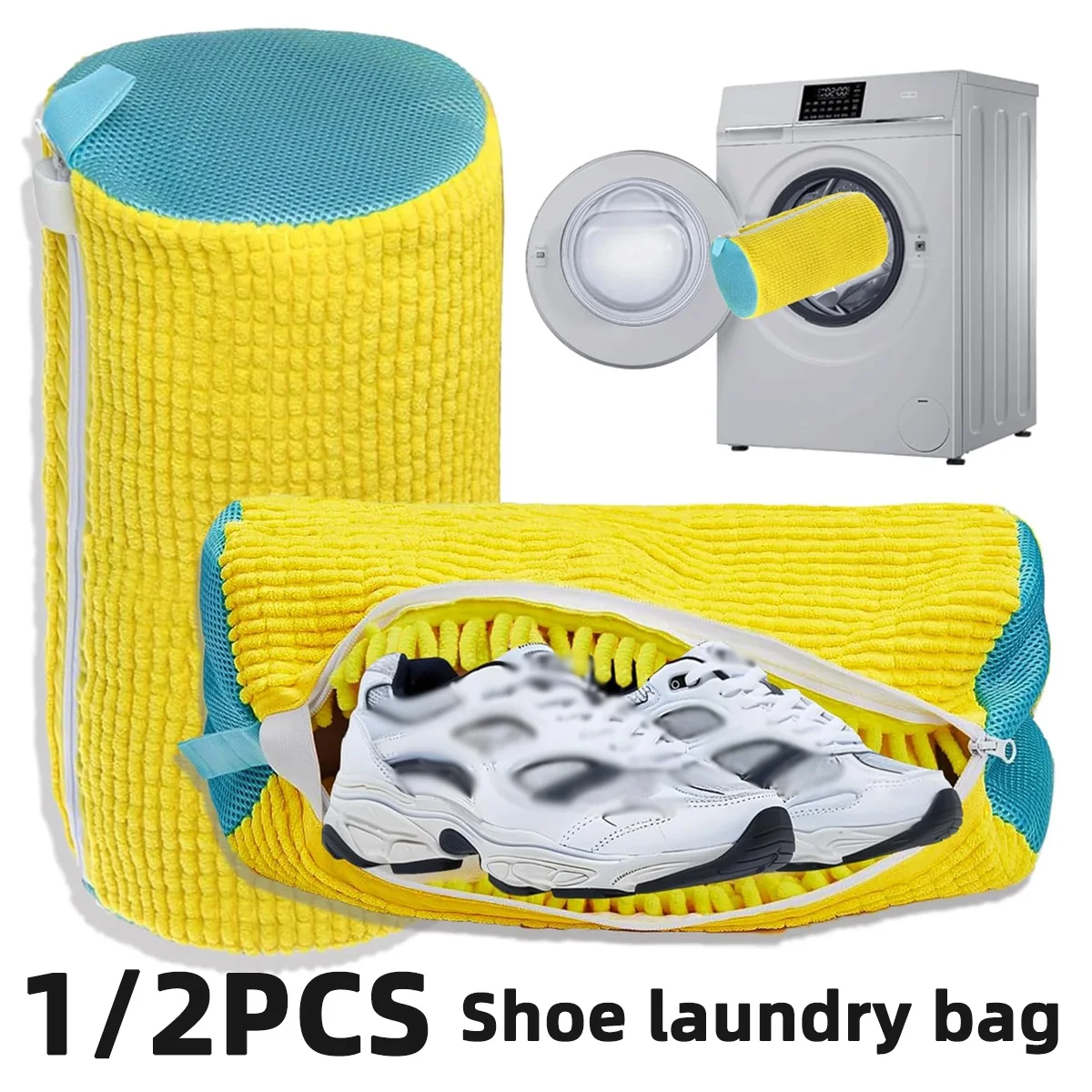 1/2PCS Shoe Washing Machine Shoe Bag Washing And Drying Dual-Use Shoe Cleaning Bag Shoe Washing Bag Self Sealing ZipperUniversal