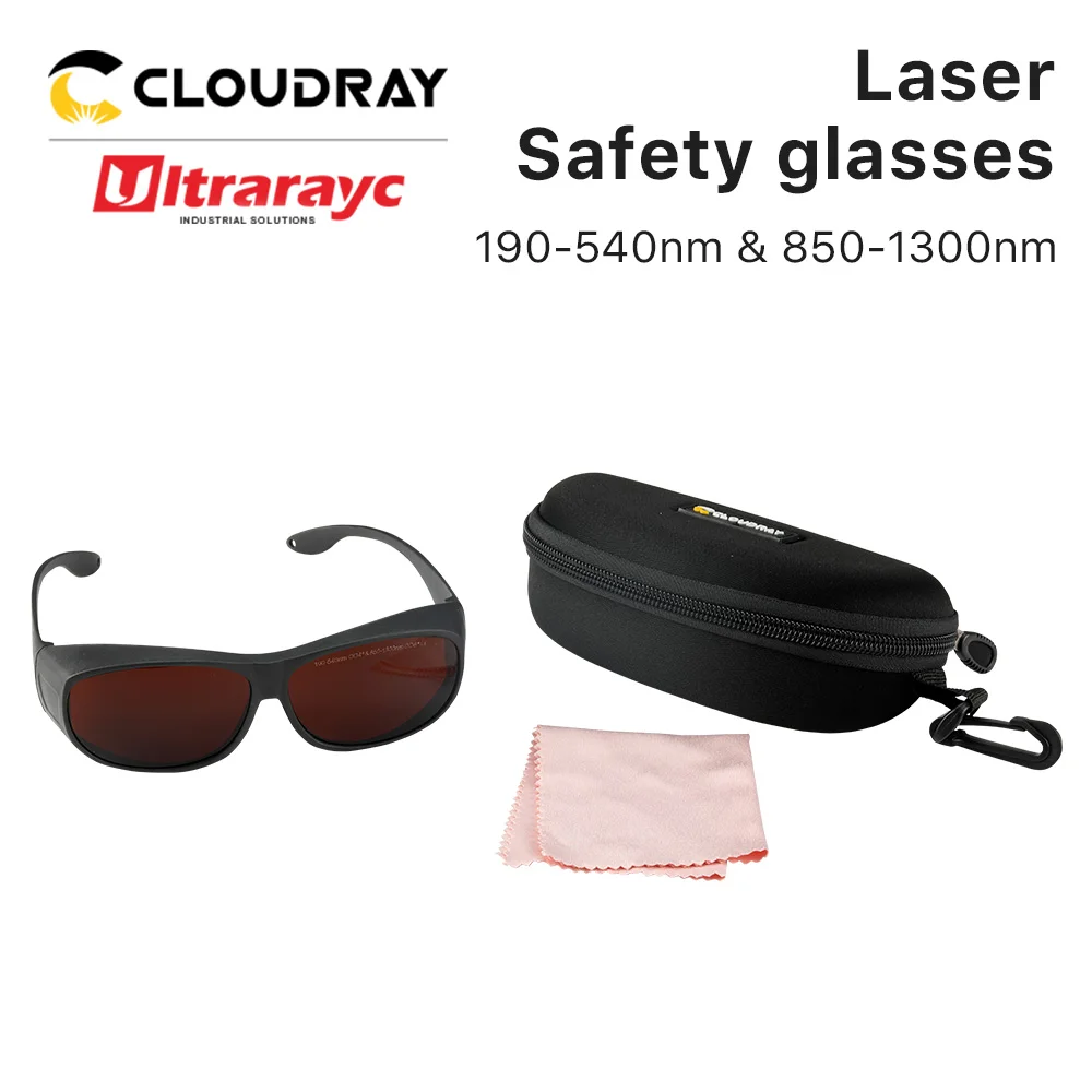 Okulary ochronne Ultrarayc UV i zielone laserowe podczerwone, ochrona przed laserem OD4&OD8+, okulary ochronne do laserów YAG, DPSS i światłowodowych.