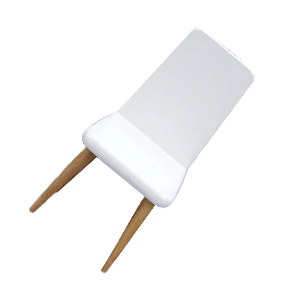 Small White Chair Mini Sofa Kids Furniture Adornment House Miniature Model Birch