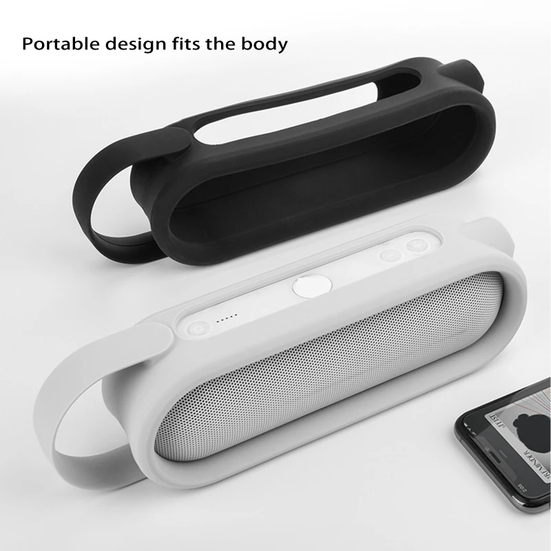 Soft Silicone Protective Cover with Straps for Beats Pill+ Bluetooth-compatible Speaker Cases Audio Holders