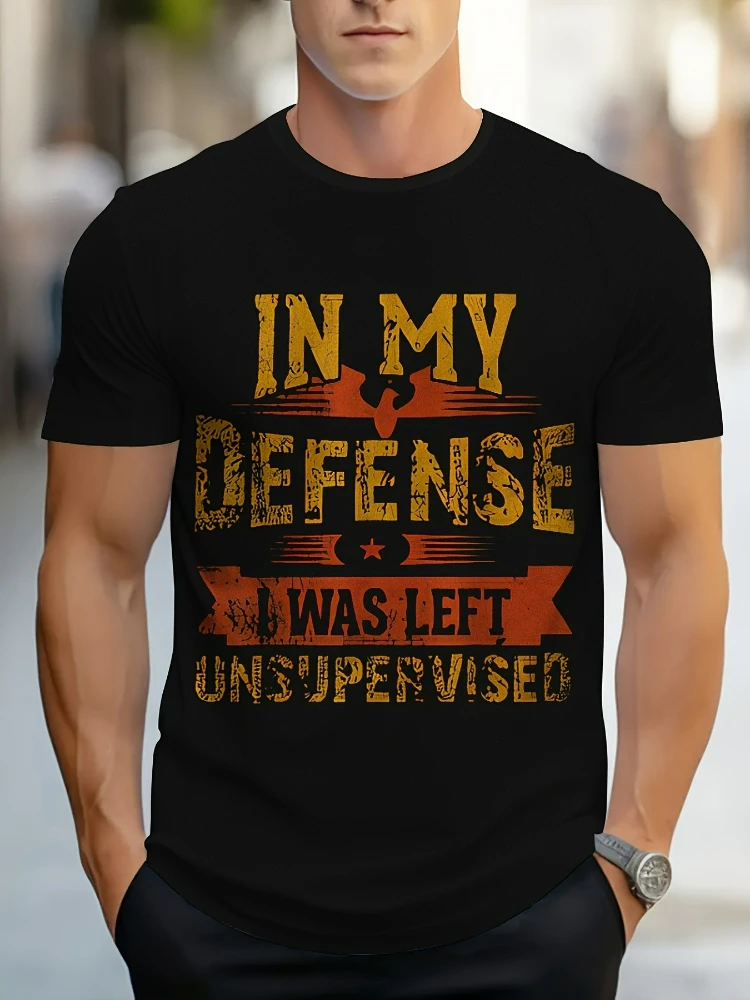

Men's IN MY I WAS UNSUPERVISED graphic printed T-shirt, cotton short-sleeved round neck T-shirt, summer men's wear.