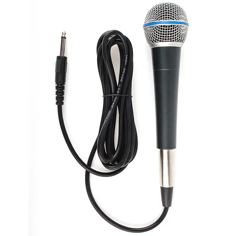 Metal 6.5mm Jack Wired Handheld Dynamic Microphone Mic Clear Voice For Karaoke Vocal Music Performanc