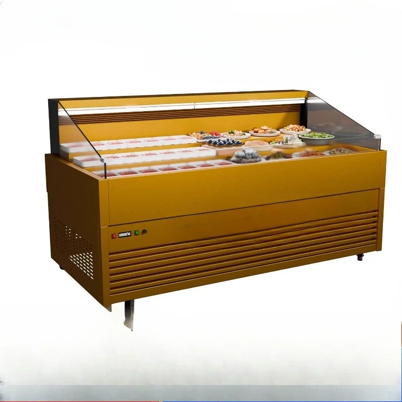 

Customized hot pot restaurant fried skewers, Ming file dishes display cabinet Shouxi roast ladder ice table Malatang spray