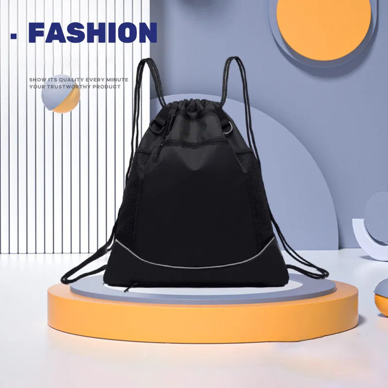 

Drawstring backpack, casual travel set with pockets, large-capacity foldable sports basketball/soccer/tennis backpack
