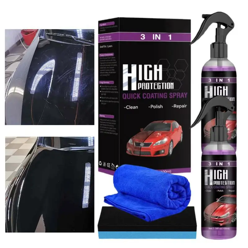 High Protection Quick Coat Spray Car Coating Spray High Protection Polish Spray 3 In 1 Auto Nano Ceramic Coating Spray for  cars