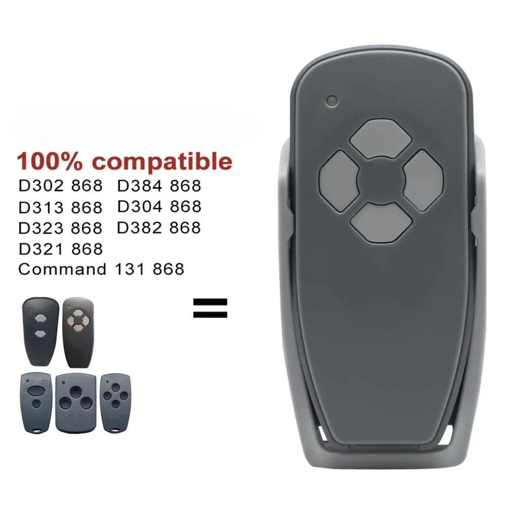 1-10pc Pilot 868mhz Gate Remote Control Digital D302 382 384 313 323 D321 Garage Door Opener Hand Transmitter