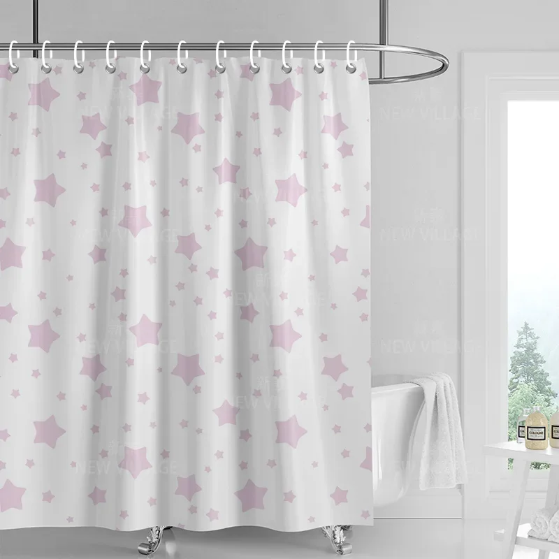 Home decoration shower curtains bathroom waterproof curtain fabric Living Room Modern Nordic Modern geometric pattern simple