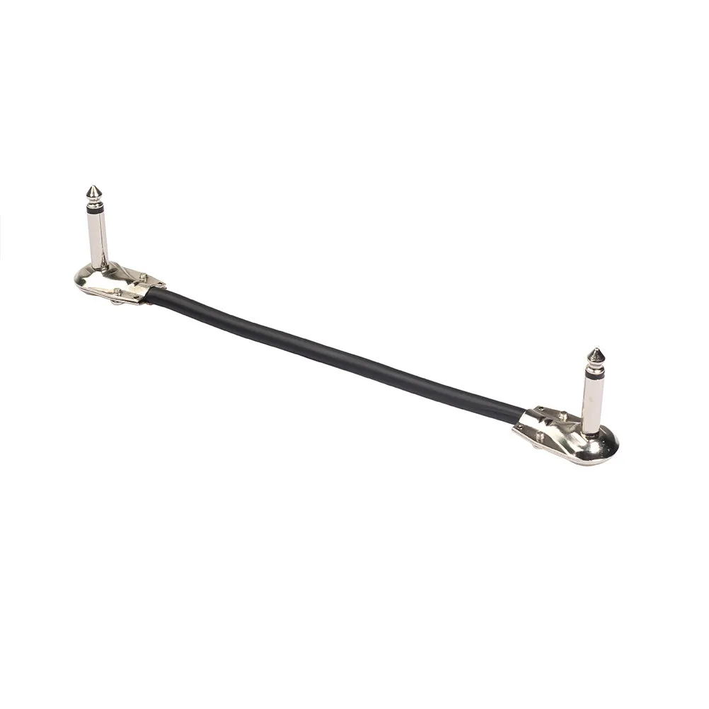 

Кабель-переходник для гитарных педалей, 5 шт., 6,35 мм, угловой, штекер-штекер, низкая емкость для чистой передачи сигнала, черный/серебристый