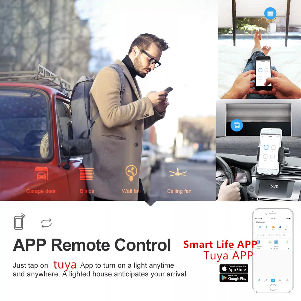 Wifi Wireless Switch Smart Module 4CH DC 12V 32V 24V 110V 220V Inching Self-lock RF433 NO NC COM 10A Relay Tuya APP Control