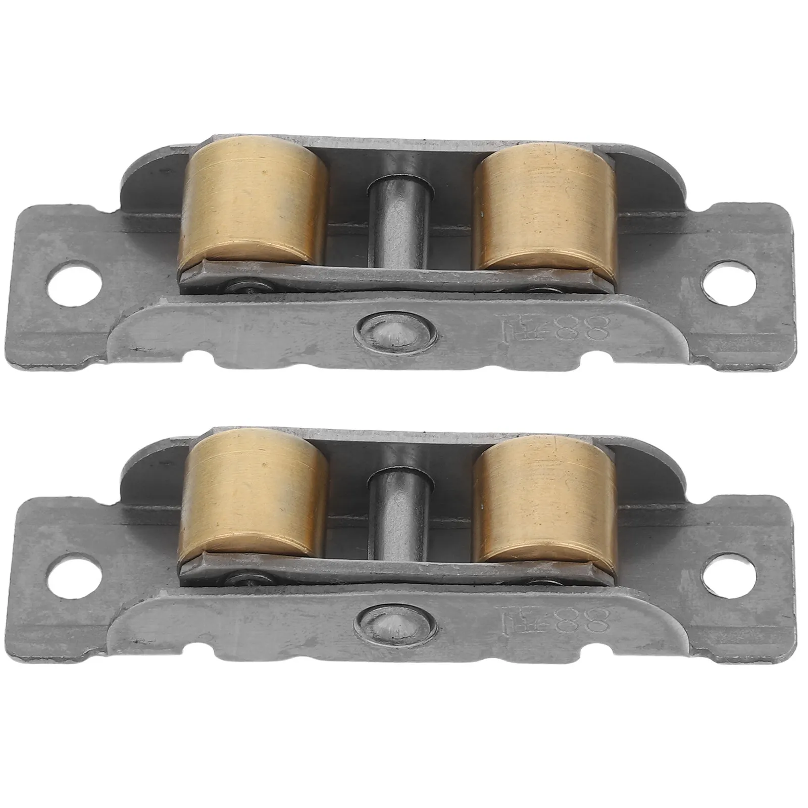 

2 шт. роликовые колесики для раздвижных дверей и окон, сверхмощные металлические ролики с двойным подшипником, бесшумная и плавная работа, для раздвижных стеклянных дверей