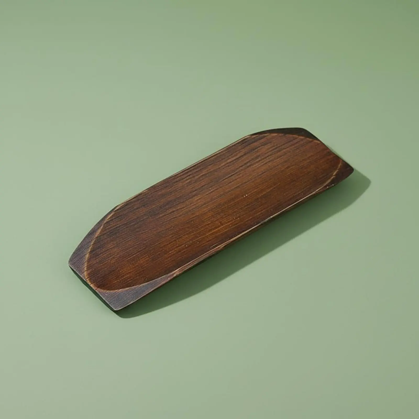 Rectangular Wood Serving Platter Hand Polished Dense Wood Cutlery Rest Tableware Eco-Conscious for Home Dining, Restaurant