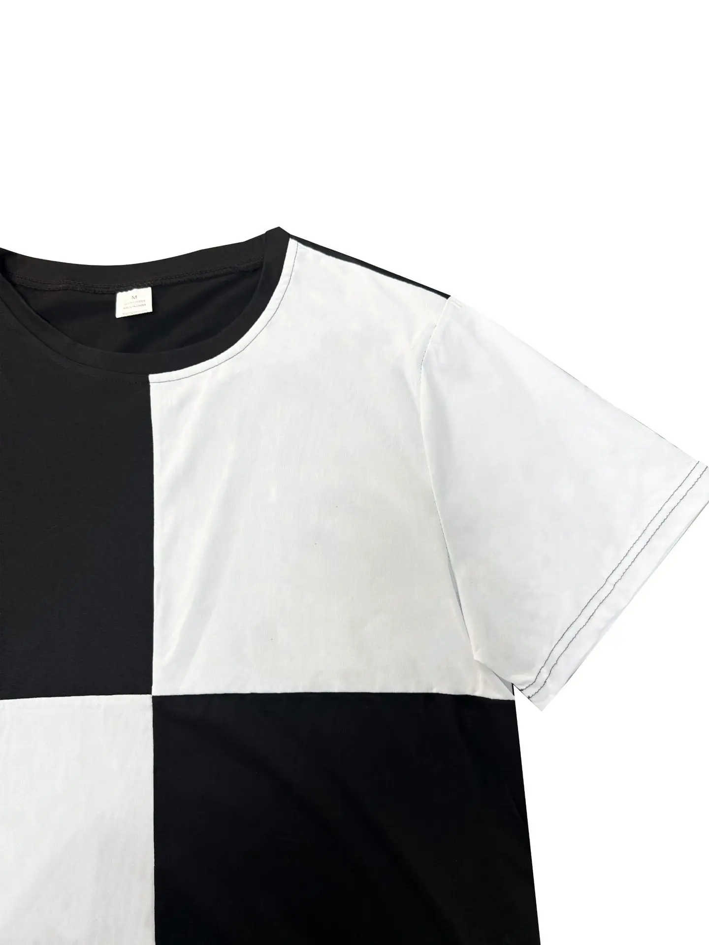 New summer men's color-matched breathable quick-drying round-neck short-sleeved casual loose street fashion T-shirt