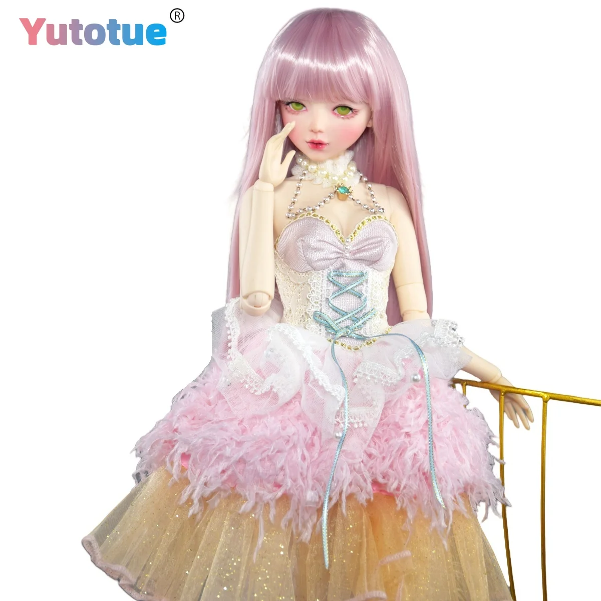 

YUTOTUE 56 см, кукла принцессы для девочек, зеленые глаза, сменный макияж, реалистичная игрушка для куклы BJD