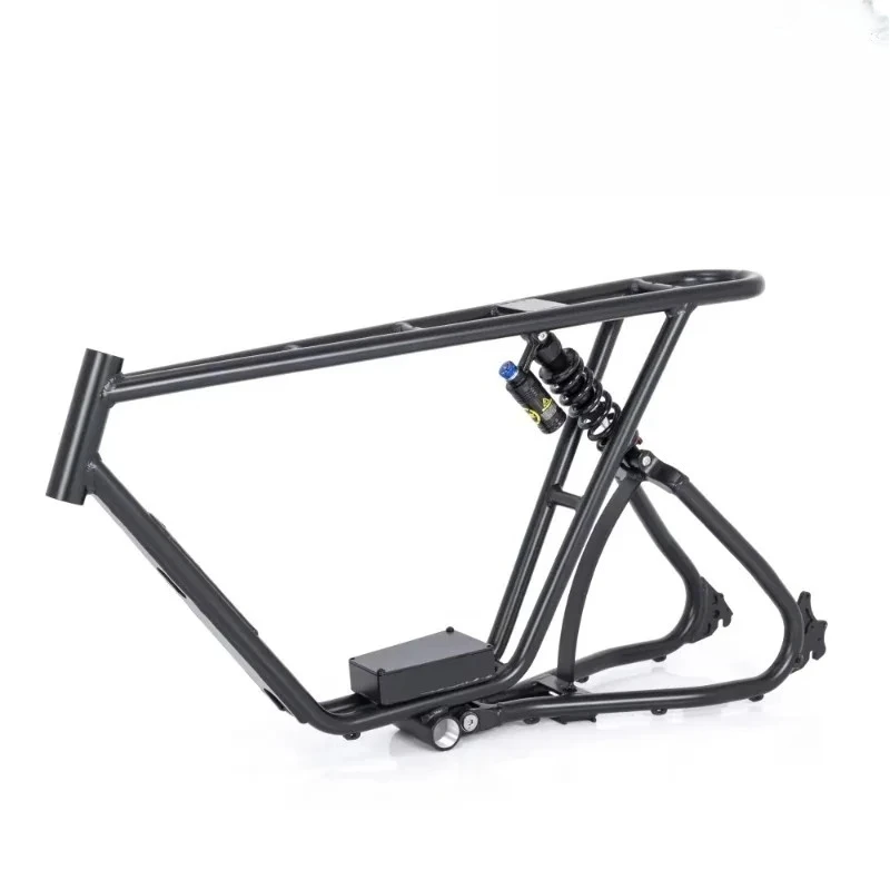 

Electric bicycle frame, with shock-absorbing aluminum alloy material, for fat bicycles