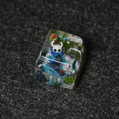 LOBO Anime Keycaps Hollow Knight Custom Keycaps for Mechanical Keyboard Caps Esc Key DIY Cross Axle Epoxy Resin Keycap PC Gifts