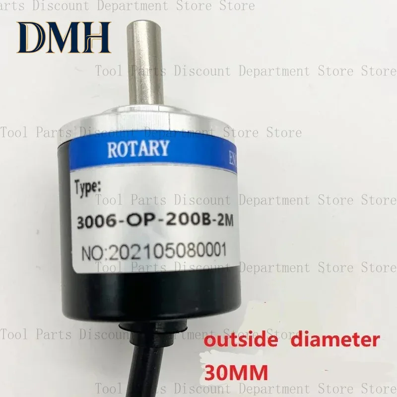 Incremental Rotary Outer 30Mm Shaft Diameter 6Mm AB Two-Phase Photoelectric Encoder 200 360 400 1000P