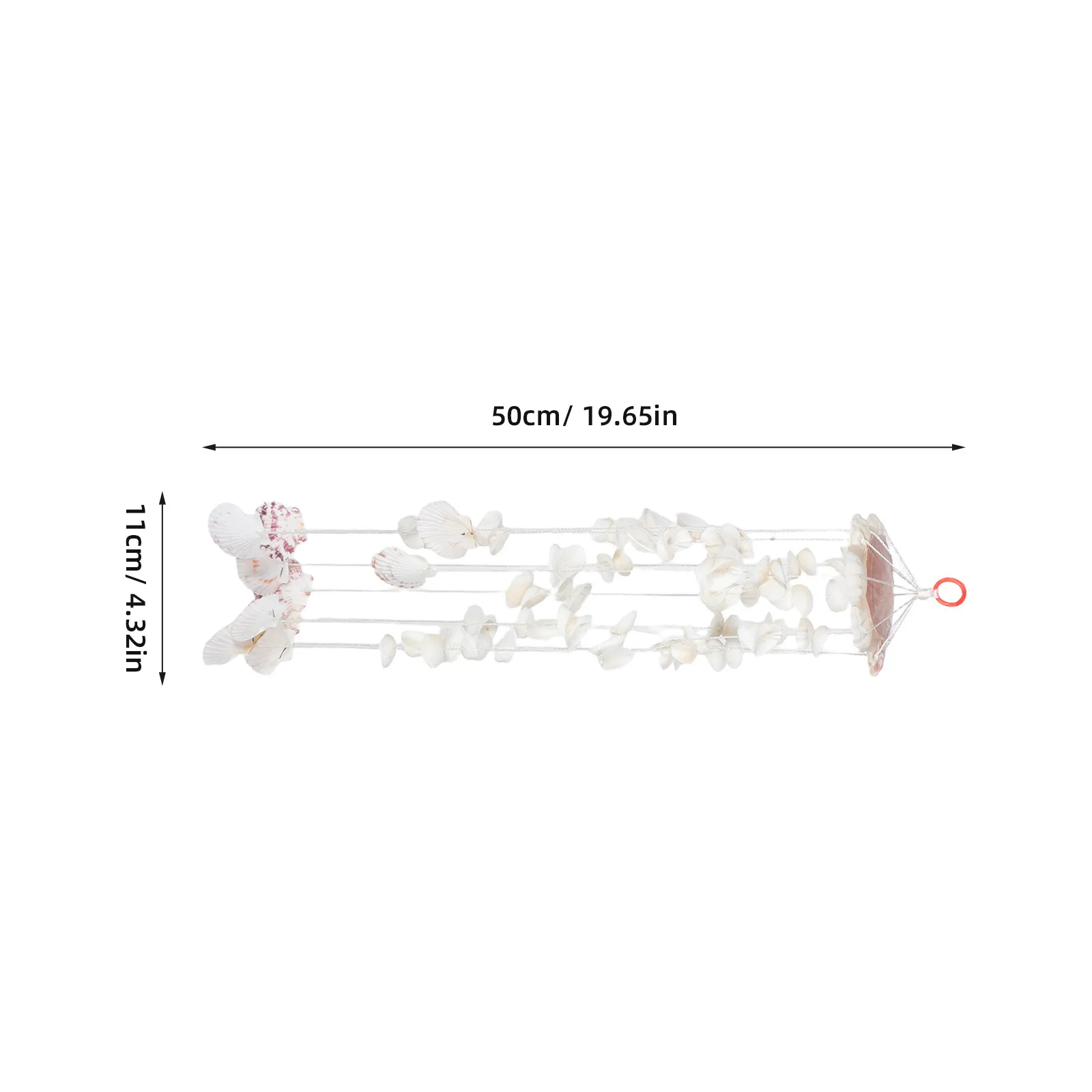Seashell Wind Chimes Outdoor Indoor Decorative Hanging Bell with Melodious Tone for Patio Garden Balcony Living Room Bedroom