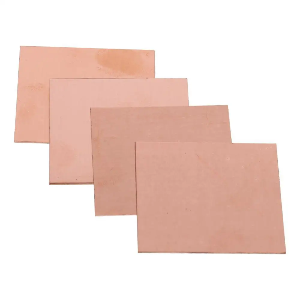 4Pcs 50x50mm Pure Copper Sheet Practical Square Metal Plate T2 Copper Discs Crafts, Electrical Repairs, Industry