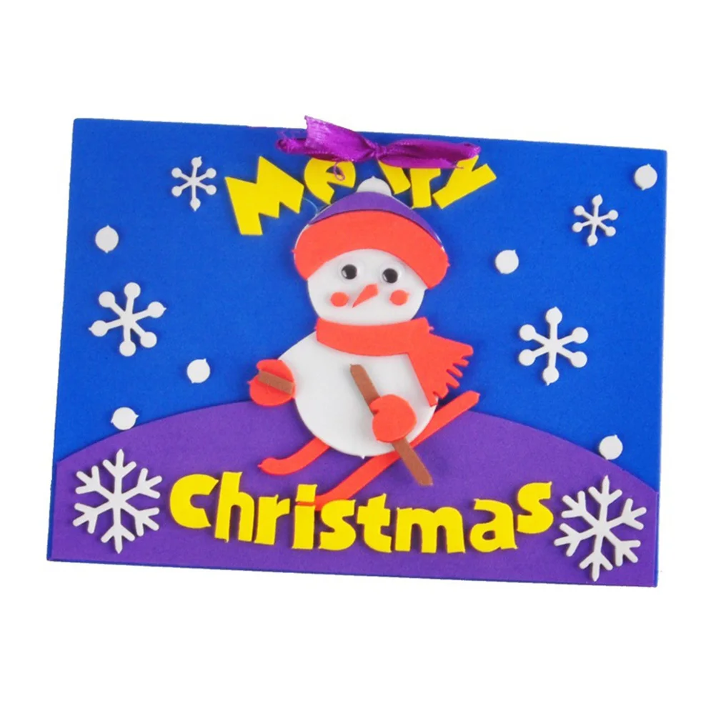 

3Pcs Christmas Craft Accessories DIY Cards Making Supplies for Kids Kindergarten Educational Crafts DIY Cards Making