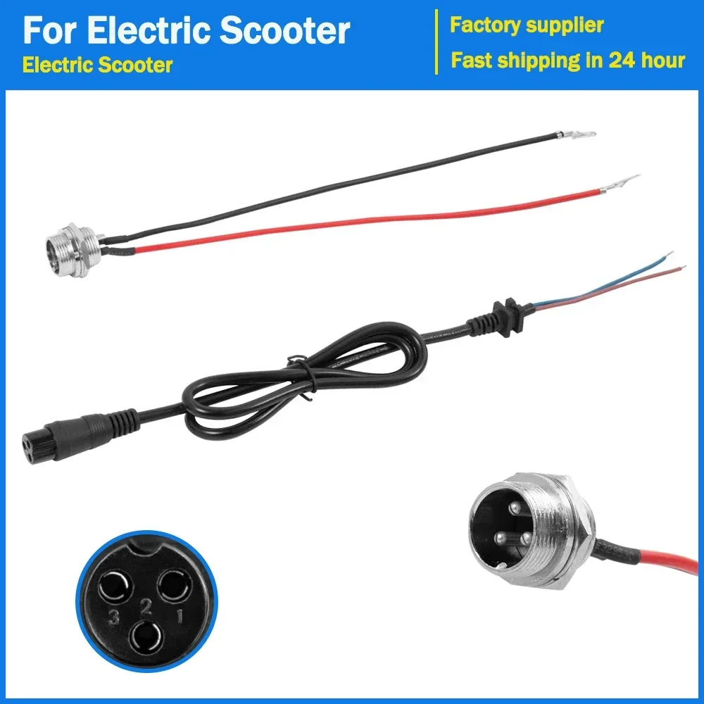 3 PIN Kopf Runde Drei-loch Ladegerät Port Stecker Buchse für Elektrische Roller Batterie Ladegerät Port 3 Pin Inline stecker Teile