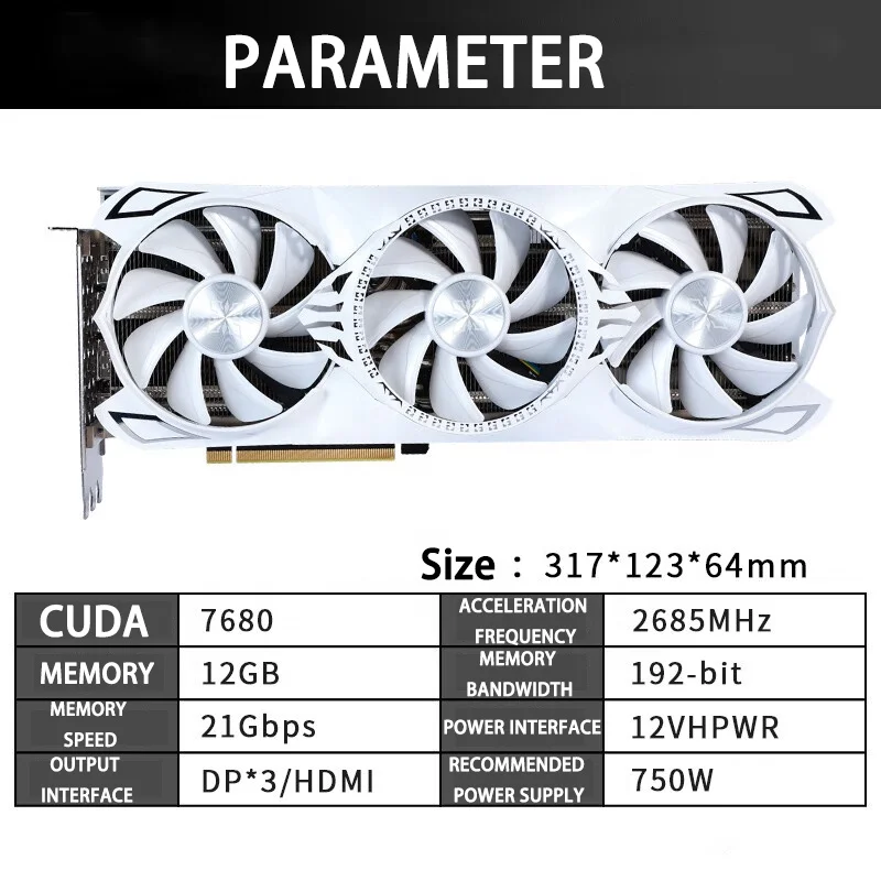 New GAINWARD GeForce RTX 4070Ti GDDR6X 12G OC for Computer/Gaming/Desktop RTX 4070 Ti DLSS 3 Fashion Design Efficient Radiator