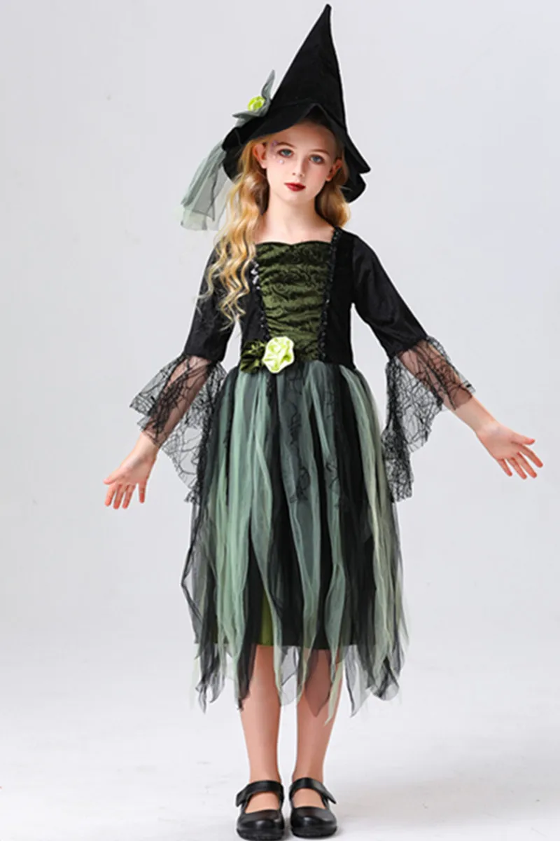 

Halloween Carnival Party Girl Elf Clown Cosplay Costume Children's Day Wicked Witch Vampire Makeup