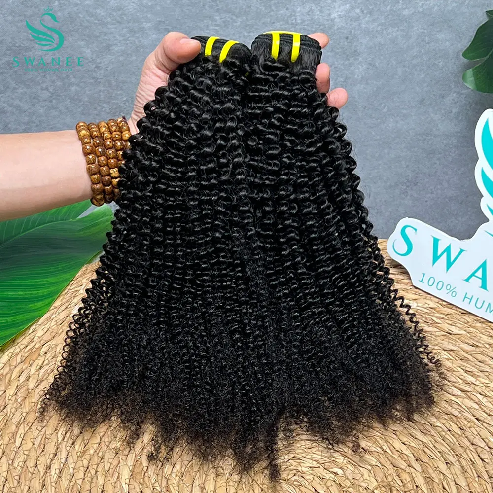 Rambut Manusia Keriting Keriting 1 3 4 Bundel Kesepakatan Rambut Mentah Rambut Manusia Tissage Asli Dijual Ekstensi Rambut Alami Keriting Dalam