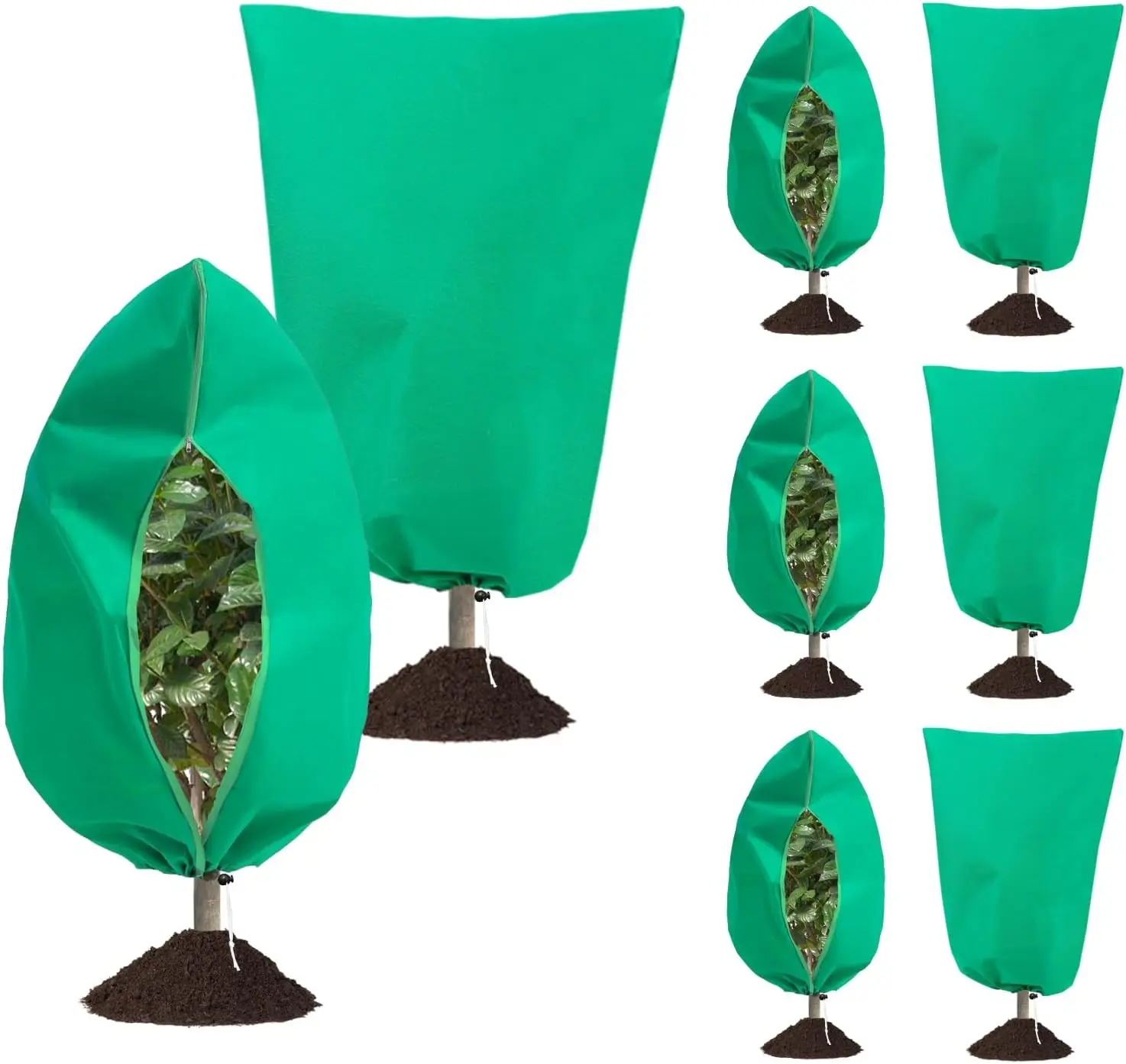 

Набор из 8 укрытий для защиты растений от заморозков на молнии, зимние покрывала 31,5x47,2 дюйма для уличных растений и деревьев