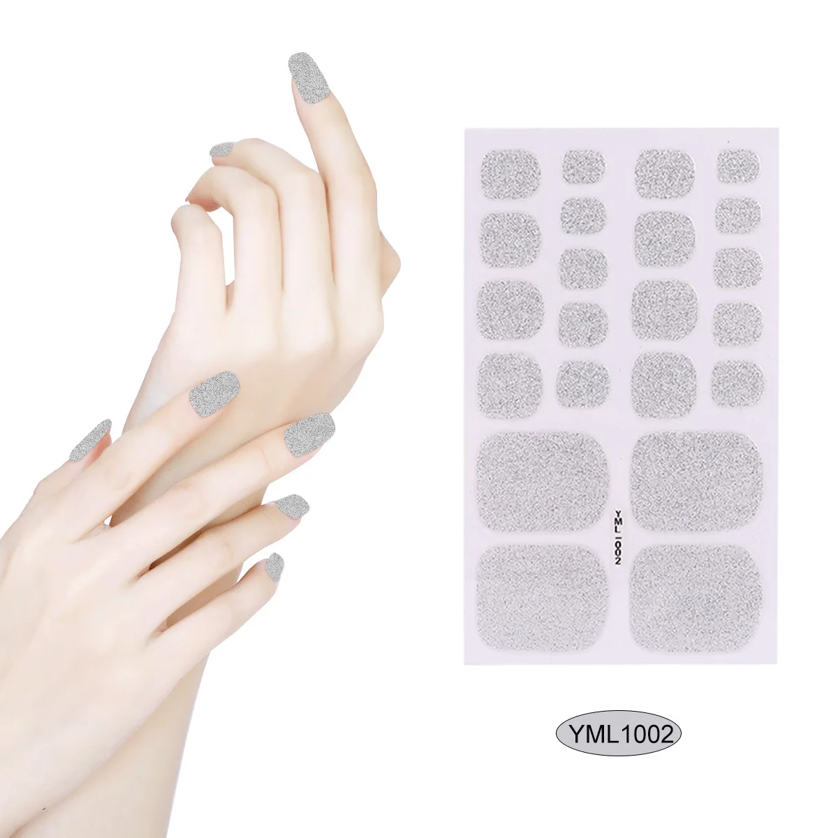 1개 글리터 아트 스티커 키트 DIY 매니큐어 장식 세트 여성용 네일 뷰티 데칼 접착 디자인 네일 액세서리 장식