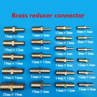 Gas Copper Barbed Coupler Connector Adapter Brass Straight Hose Pipe Fitting Equal Barb Reducing Joint 3 4 5 6 7 8 10 12 14 16mm