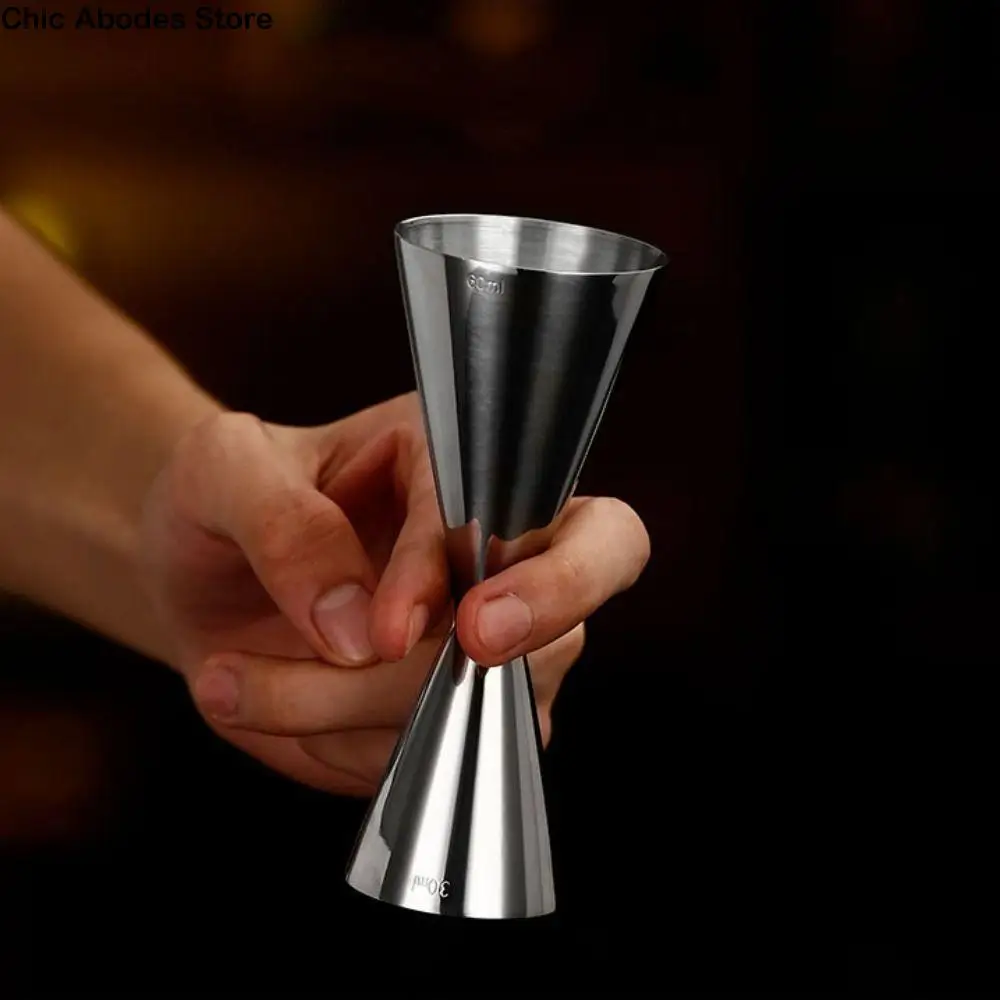 

30/45ml Cocktail Jigger Polished Stainless Steel Cocktail Measuring Cups with Scale Surface Smooth Ounce Cup Whisky