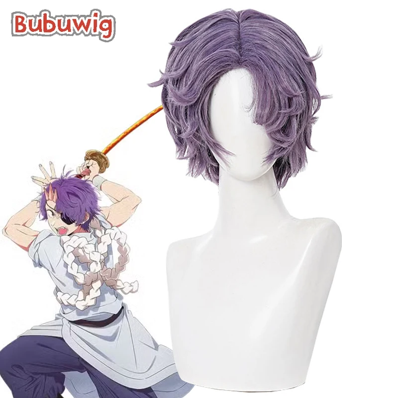 

Bubuwig Synthetic Hair Melt Cosplay Wigs Oshi no Ko Season 2 Melt 30cm Short Straight Mixed Purple Men Cos Wig Heat Resistant