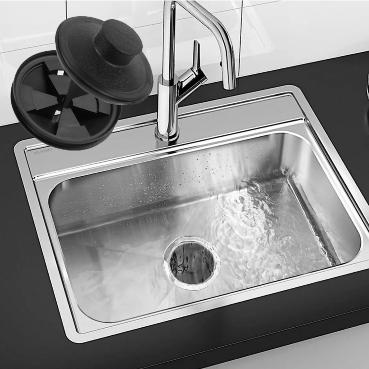 3/8 Inch Garbage Disposal Splash Guard with Lid InSinkErator Evolution Series Removable Collar EPDM Strainer Insert Parts
