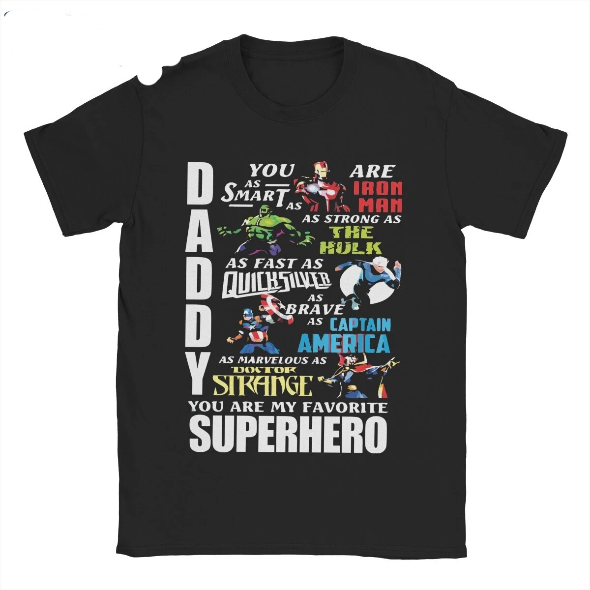 T-Shirt Papa du bist mein Lieblings-Superheld T-Shirts Herren Baumwolle super T-Shirt Kurzarm Tops Geschenk idee