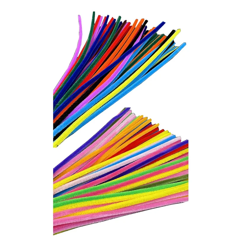 

FBIL-Colorful Pipeline Cleaner Handmade DIY Twist Stick Educational Twist Stick Color Hair Root Tops