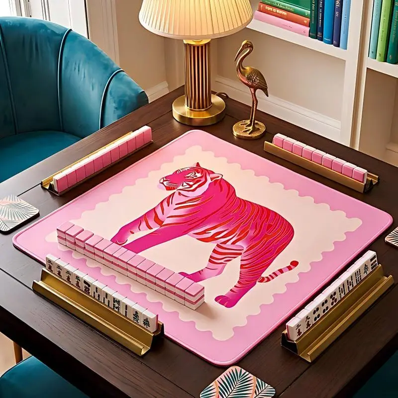 tapete-de-mahjong-vikama-pink-tiger-macaron-antiderrapante-duravel-para-sala-de-estar-jogos-de-cartas-e-decoracao-de-casa