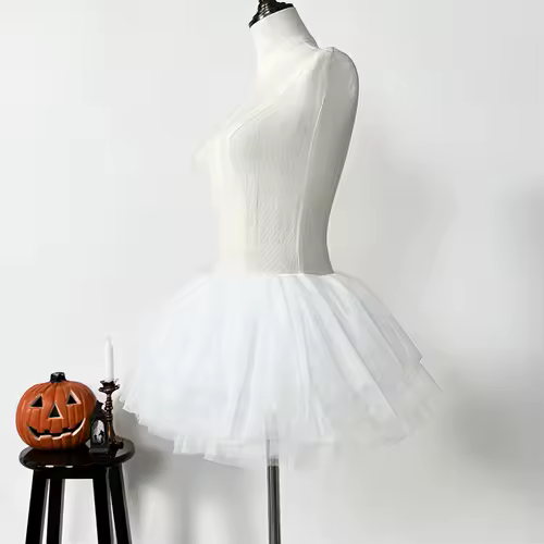 Ultra Short Petticoats Lolita Cosplay Crinoline Lady Girls Underskirt  Petticoat for Party White Black Ballet Dance Skirt Tutu - Image 5