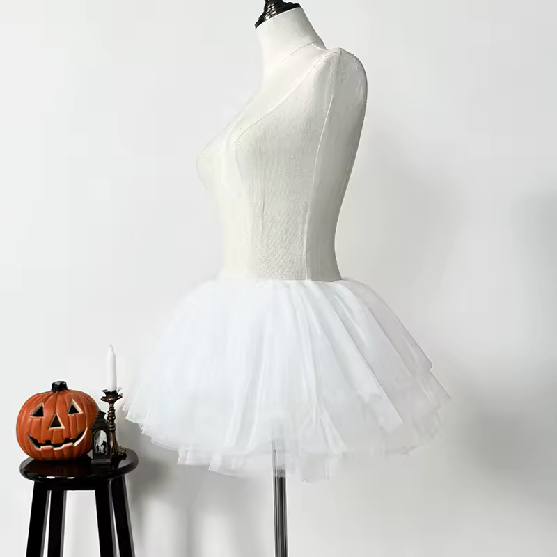 Ultra Short Petticoats Lolita Cosplay Crinoline Lady Girls Underskirt  Petticoat for Party White Black Ballet Dance Skirt Tutu - Image 5