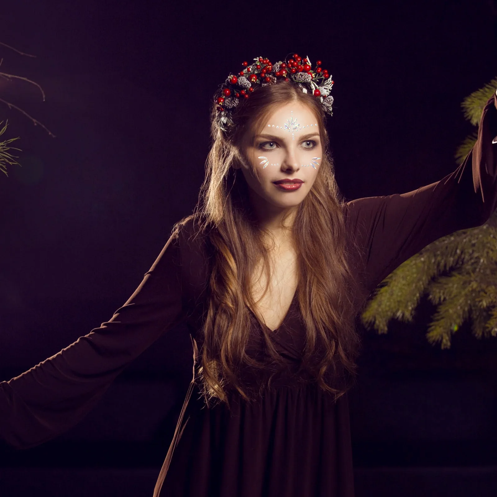 

3 шт. 3 листа светящиеся в темноте наклейки флуоресцентные стразы драгоценные камни татуировки для лица для Хэллоуина светящиеся наклейки для лица наклейки