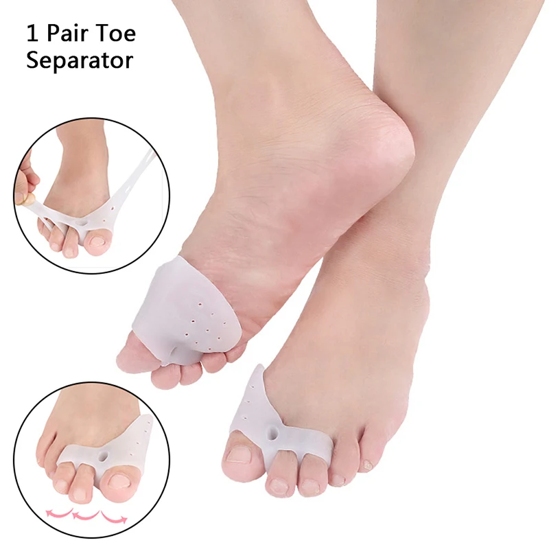 1Pair Silicone Bunion Toe Corrector Orthotics Straightener Separator Pain Relief