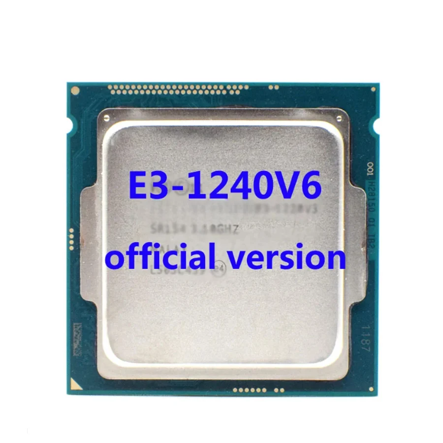 E3-1240V6 Official Verasion CPU  Xeon  rocessor 3.7Ghz 4-Core 8M TPD 72W FCLGA1151 For E3 V5 Motherboard