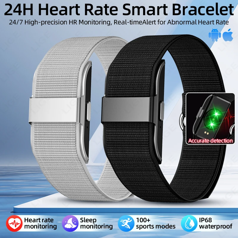 

LIGE 2026 No Screen Smart Watch Men's Sports Outdoors Fitness Heart Rate Monitor 1ATM Waterproof New Smartwatch For Andrio IOS