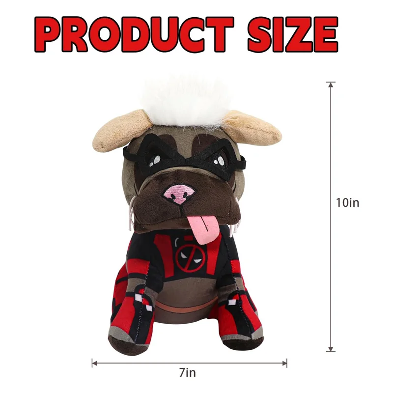 Cute Dogpool Plush Deadpool Plushie Toys Movie merchandise Logan Pillow Bolster Room Decoration Halloween Christmas Kids Gifts