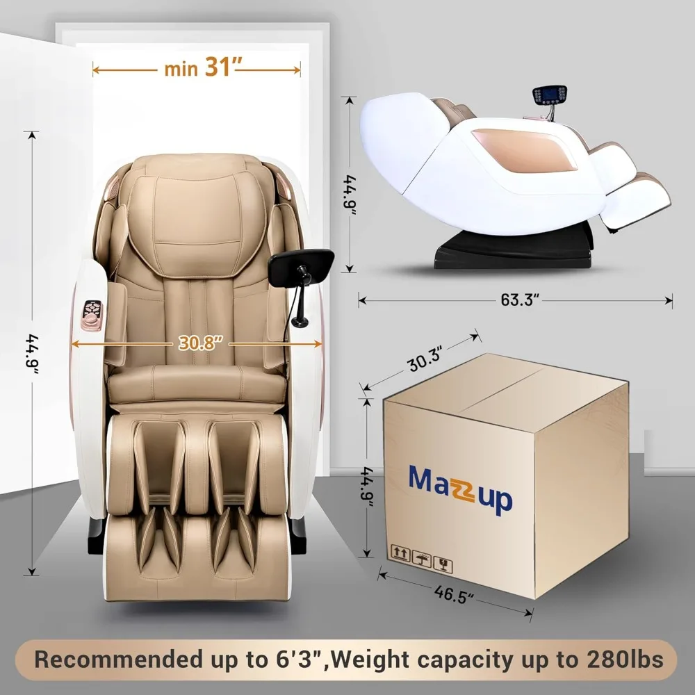 Chair Full Body with Heat, Full Body Zero Gravity Shiatsu Massage Chair, Kneading Massage Chair Recliner w/ 20 Auto Modes