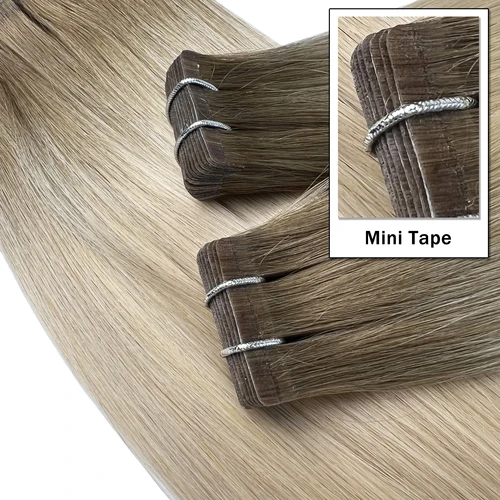 Imagen 2 del producto Kiikiigirl mini cinta máquina de extensiones de cabello remy trama de piel adhesivo blanco para salón de alta calidad