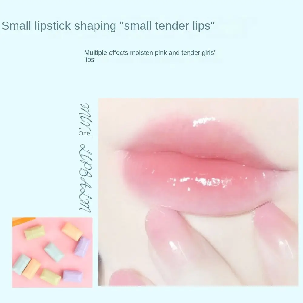 Mini bálsamo labial hidratante, nutritivo, à prova d'água, refrescante, chá, batom, linhas labiais, reabastecimento de água, brilho labial hidratante