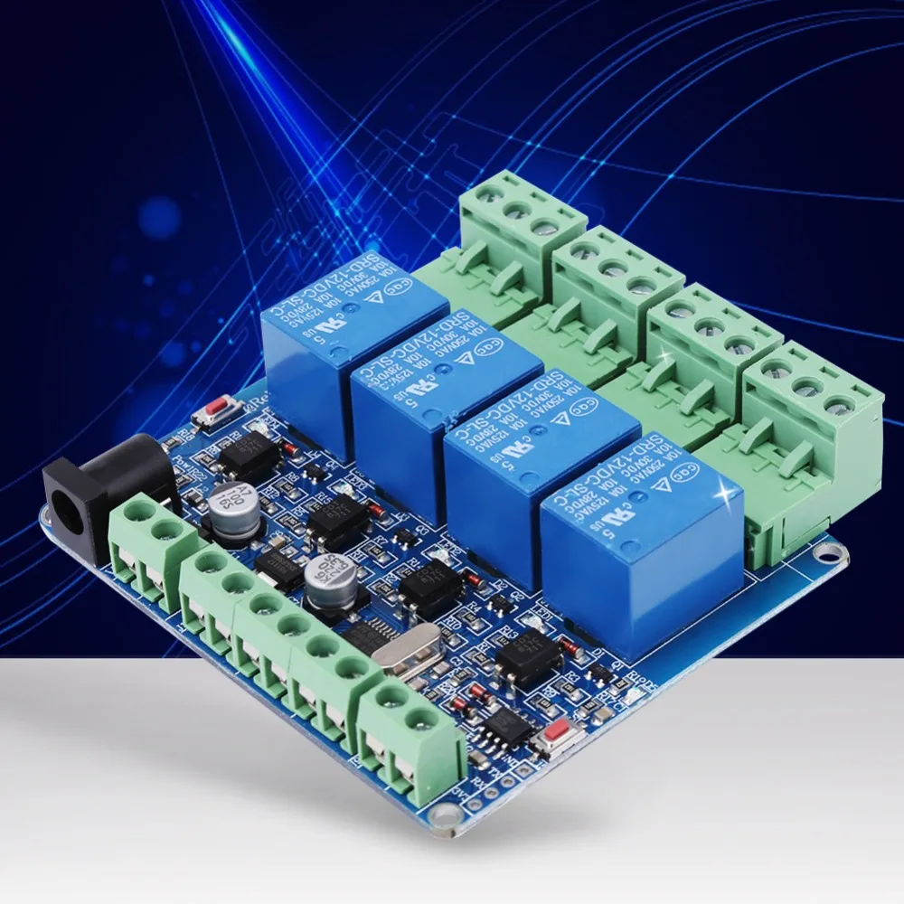 Low Power 4 Channel Relay DC 12V STM8S103F3 Microcontroller DC 12V Relay Relay Board Smart Control Systems