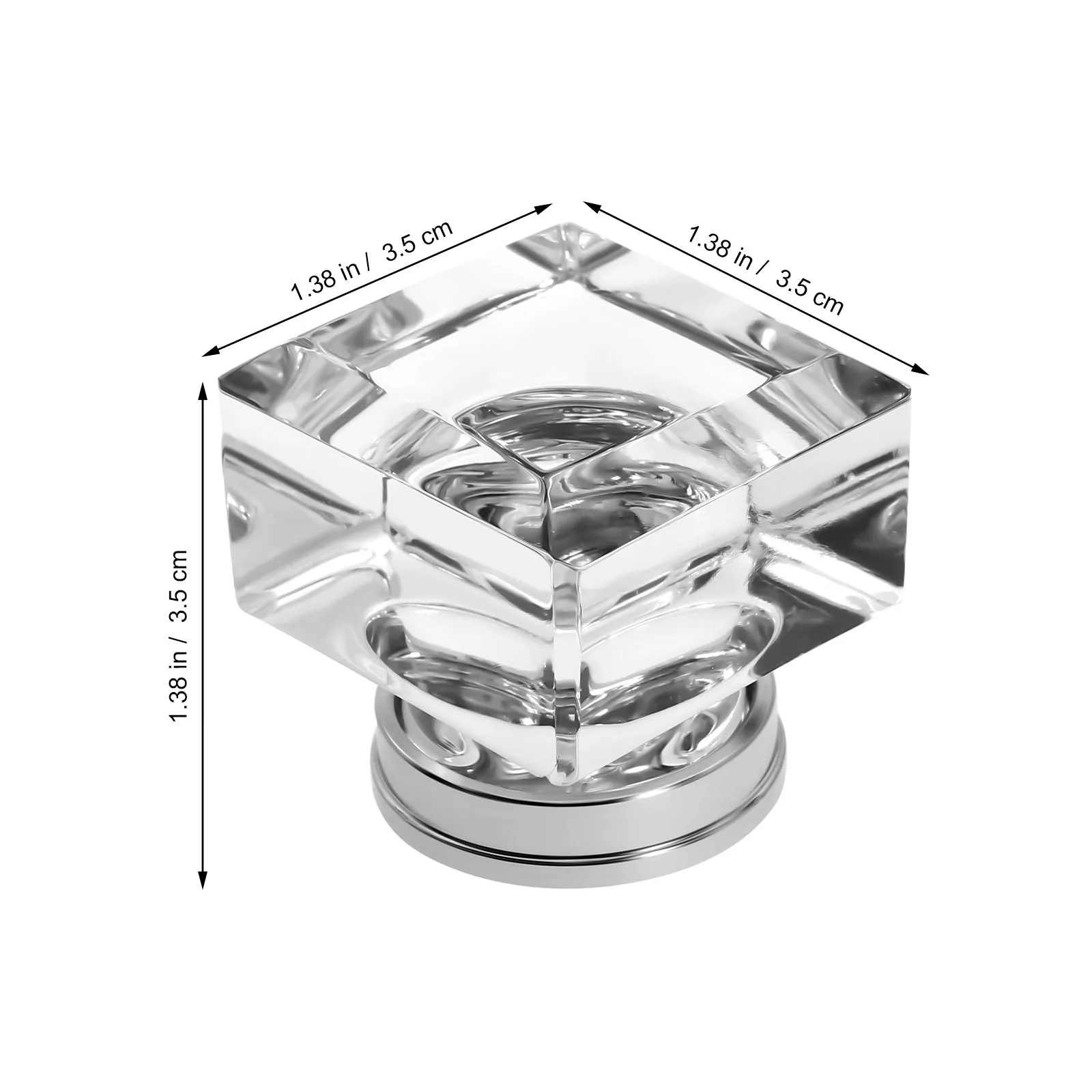 2Pcs 크리스탈 클리어 드레서 손잡이 유럽 스타일 캐비닛 손잡이 어린이에게 안전한 내구성 있는 소재 장식 하드웨어